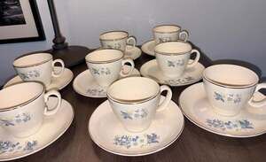 Vintage Taylor Smith & Taylor “Versatile” Dessert Set – 1950s Porcelain Elegance